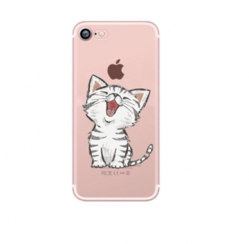 Apple iphone 7 8 se2020 / se2022 siliconen hoesje schattig katje