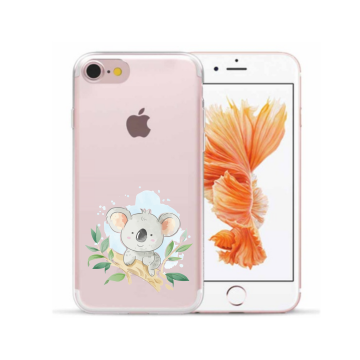 Apple iphone 7 8 SE2020 SE2022 siliconen hoesje transparant koala beertje