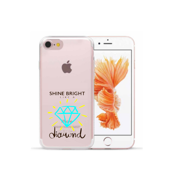 Apple iphone 7 8 SE2020 SE2022 siliconen hoesje transparant shine bright like a