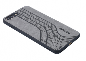 hoesjes Apple iphone 7plus 8plus backcover hoesje remax zwart grijs 1