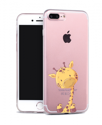 Apple iphone 7plus 8plus iliconen hoesje girafje