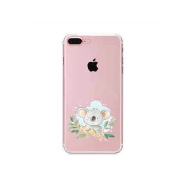 Apple iphone 7plus 8plus siliconen hoesje transparant koala beertje