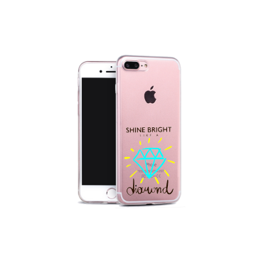 Apple iphone 7plus 8plus siliconen hoesje transparant shine bright like a