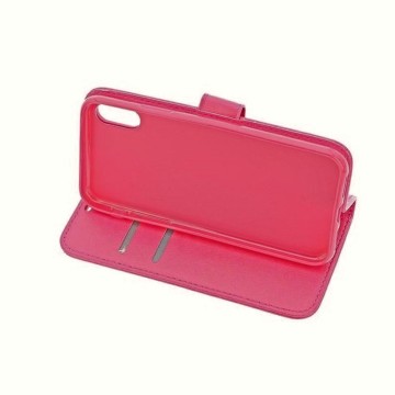 Apple iphone x xs bookcase hoesje donker roze