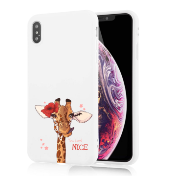 Apple iphone x xs siliconen backcover hoesje wit you look nice