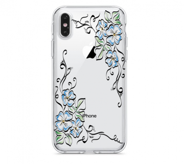 Apple iphone x xs siliconen hoesje bloemen