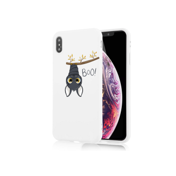 Apple iphone x xs wit siliconen hoesje vleermuis