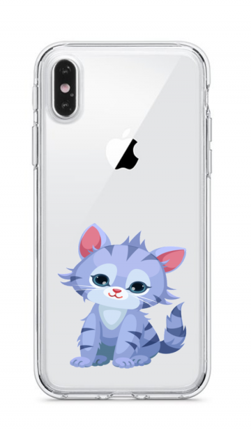 Apple iphone x xs xsmax siliconen cover hoesje transparant lief katje