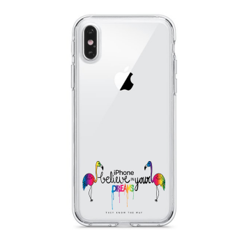 Apple iphone x xs xsmax siliconen hoesje transparant believe in your dreams