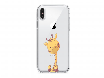 Apple iphone x xs xsmax siliconen hoesje transparant girafje