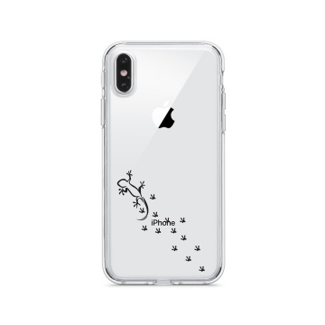 Apple iphone x xs xsmax siliconen hoesje transparant hagedis