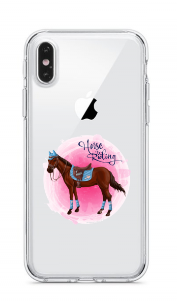 Apple iphone x xs xsmax siliconen hoesje transparant hors riding