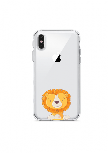 Apple iphone x xs xsmax siliconen hoesje transparant leeuwtje