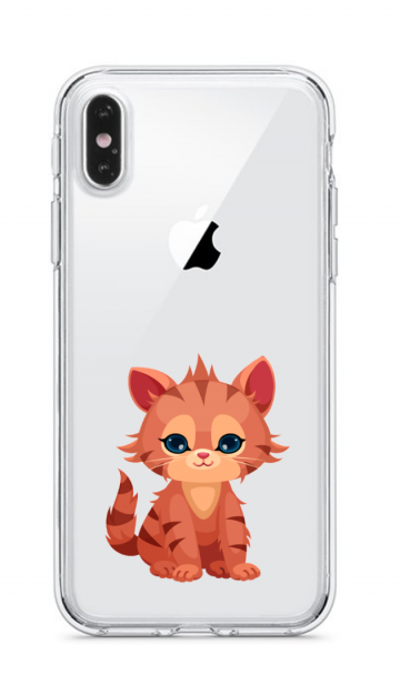 Apple iphone x xs xsmax siliconen hoesje transparant lief katje