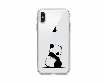 Apple iphone x xs xsmax siliconen hoesje transparant panda 0