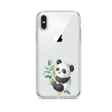 Apple iphone x xs xsmax siliconen hoesje transparant panda