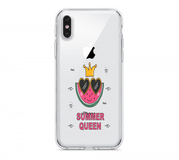 Apple iphone x xs xsmax siliconen hoesje transparant summer queen