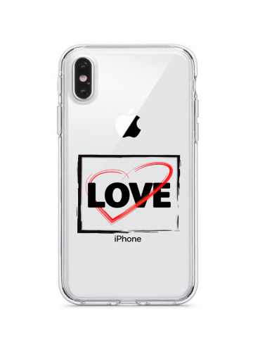 Apple iphone x xs xsmax transparant cover siliconen hoesje love