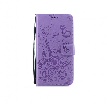 Apple iphone xr bookcase hoesje vlinder patroon paars