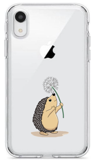 Apple iphone xr hoesje transparant egeltje