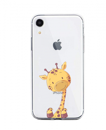 Apple iphone xr iliconen hoesje girafje