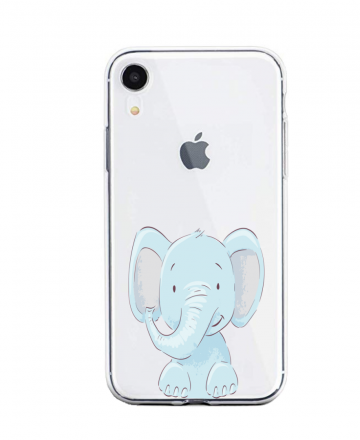 Apple iphone xr iliconen hoesje olifantje