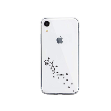 Apple iphone xr siliconen hoesje transparant hagedis