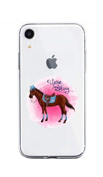 Apple iphone xr siliconen hoesje transparant hors riding