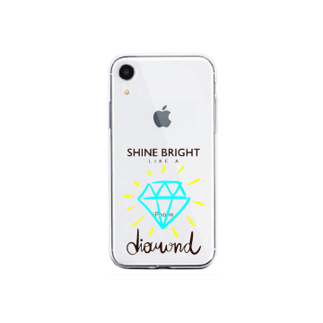 Apple iphone xr siliconen hoesje transparant shine bright like a