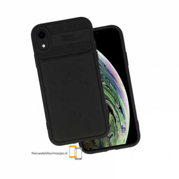 Apple iphone xr zwart siliconen telefoonhoesje protected camera