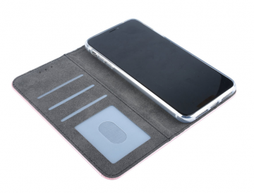 Apple iphone xs max bookcase hoesje roze goud 2