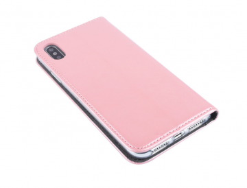 Apple iphone xs max bookcase hoesje roze goud 3