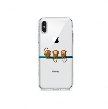 Apple iphone xs max hoesje aapjes siliconen hoesje 3 leuke aapjes