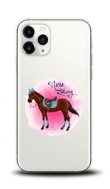 Apple iphone11 pro siliconen hoesje transparant hors riding