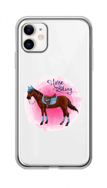Apple iphone11 siliconen hoesje transparant hors riding