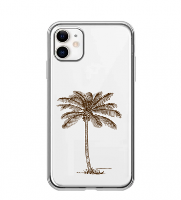 Apple iphone11 transparant siliconen hoesje palmboom