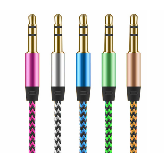 Aux kabeltjes 3,5mm diverse kleuren