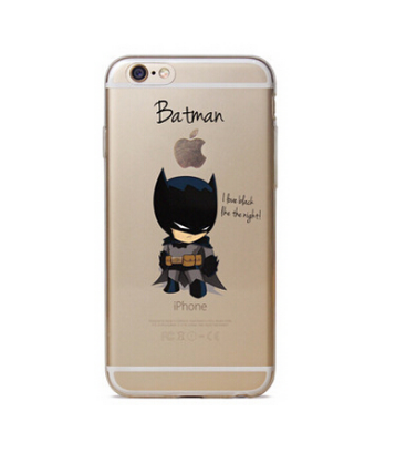 Apple Iphone 5 / 5S / SE2016 / 6 / 6S / 7 / 8 Batman tansparant siliconen hoesje