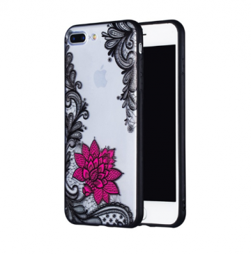 Apple Iphone 7 Plus / 8 Plus hoesjeBloemen mandala cover hoesje apple iphone 7plus 8plus