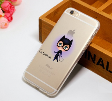 Apple Iphone 6 / 6S / 6Plus / 6SPlus / 7 / 8 Catwoman tansparant siliconen hoesje