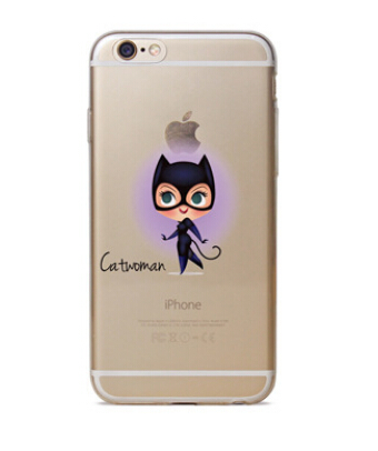 Apple Iphone 6 / 6S / 6Plus / 6SPlus / 7 / 8 / SE2020 / SE2022 Catwoman tansparant siliconen hoesje