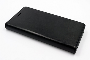 Handig kunst lederen bookcase hoesje voor de samsung galaxy s7 edge zwart 2