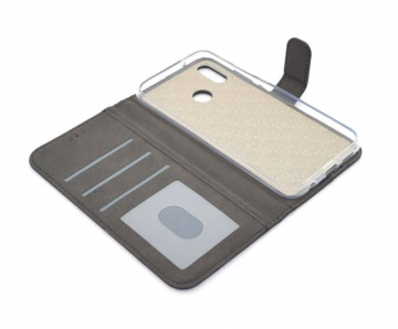 Huawei ascend p20 lite bookcase bescherm hoesje zwart 2