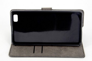 Huawei ascend p8 lite 2016 boekcase hoesje zwart 2