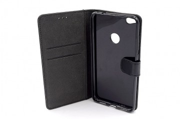 Huawei ascend p8 lite 2017 boekcase hoesje zwart 2