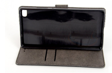 Huawei p8 bookcase hoesje zwart