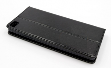 Huawei p8 handig bookcase bescherm hoesje zwart