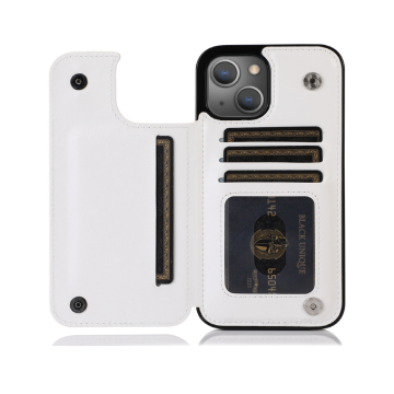 Iphone 12 12pro wit backcover hoesje pinpasvakjes binnenkant