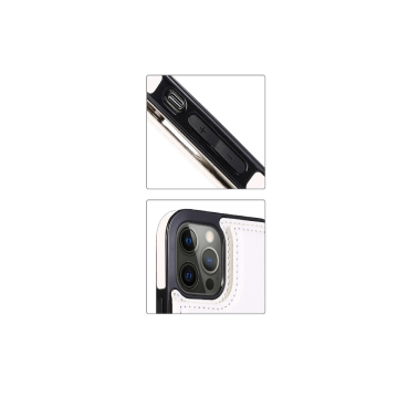 Iphone wit backcover hoesje pinpasvakjes zijkant camera