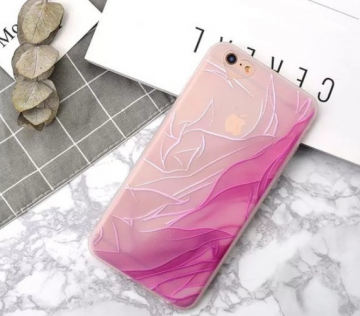 Roze paarse siliconen cover hoesjes design case apple iphone 6 plus hoesje 6s hoesje